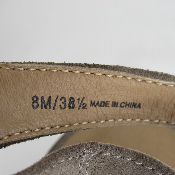 Lucky Brand Brown BERTEL Block Sling Back Heel Sandal Suede Leather 2" Women's 8 - Picture 9 of 9